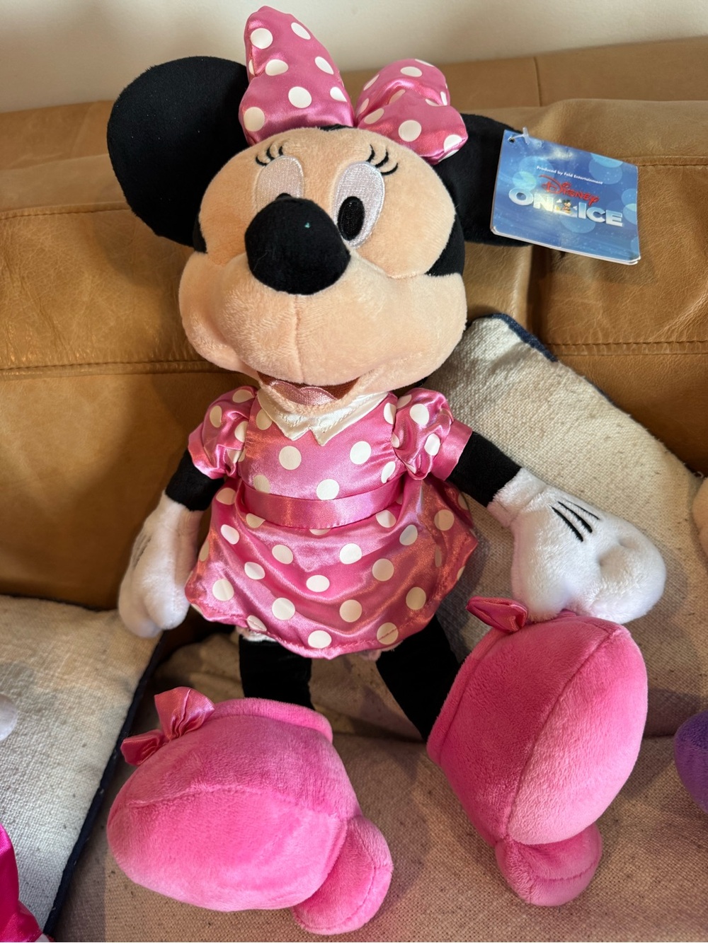 Disney Minnie Mouse Plush - Pink Polka Dot Dress and Bow- Disney on Ice w Tags